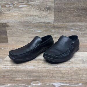 Geox Respira Black Italian Leather  Loafers Men's Size 10
